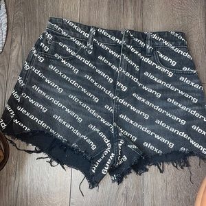Alexander Wang Bite Logo Print Shorts